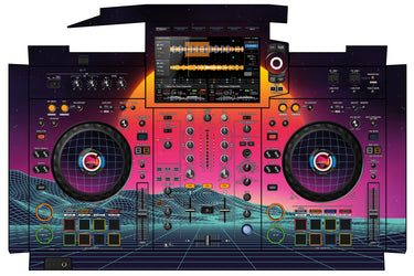 Pioneer DJ XDJ RX 3 Skin Synthwave Horizon